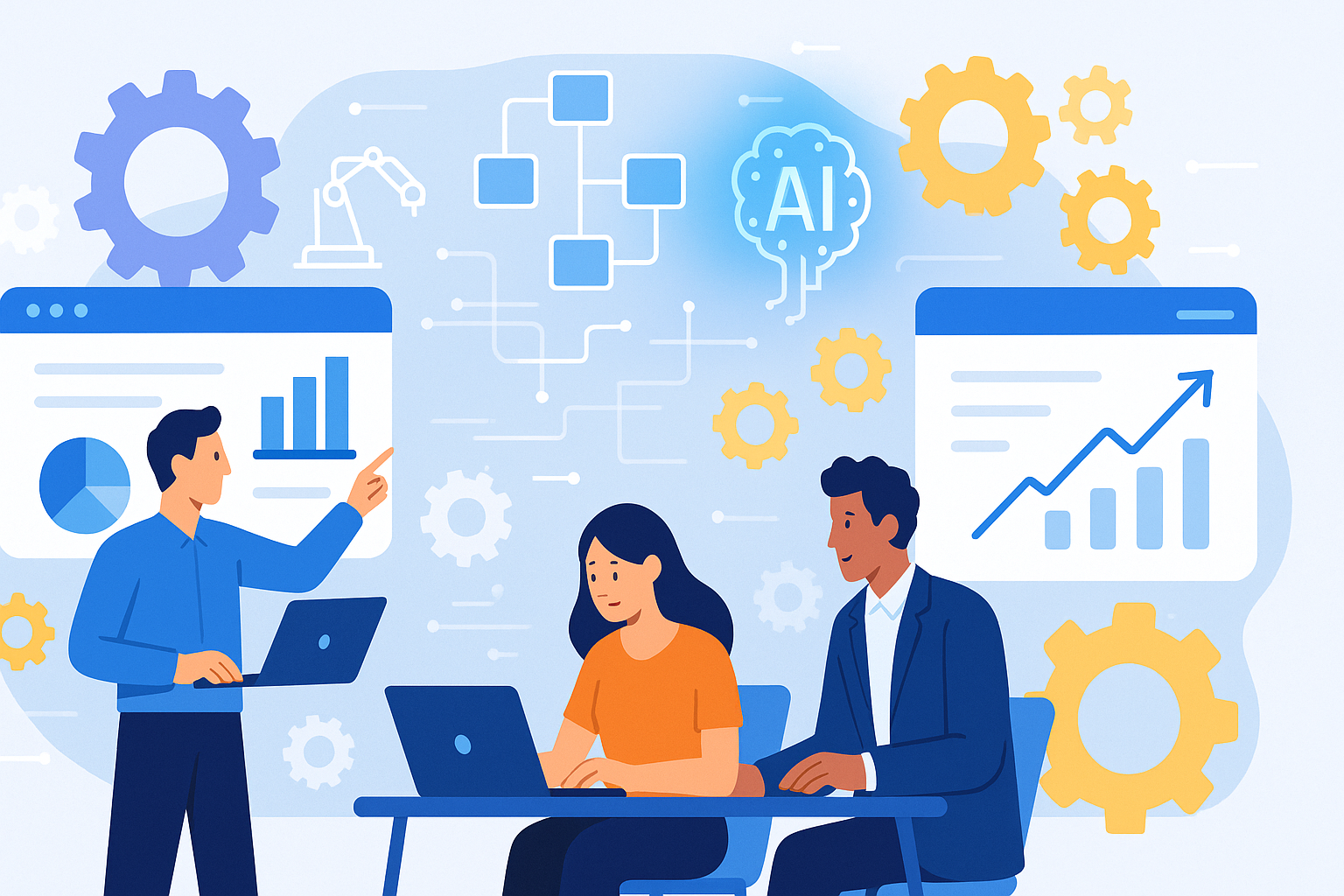 Operations team improving efficiency through automation and streamlined workflows